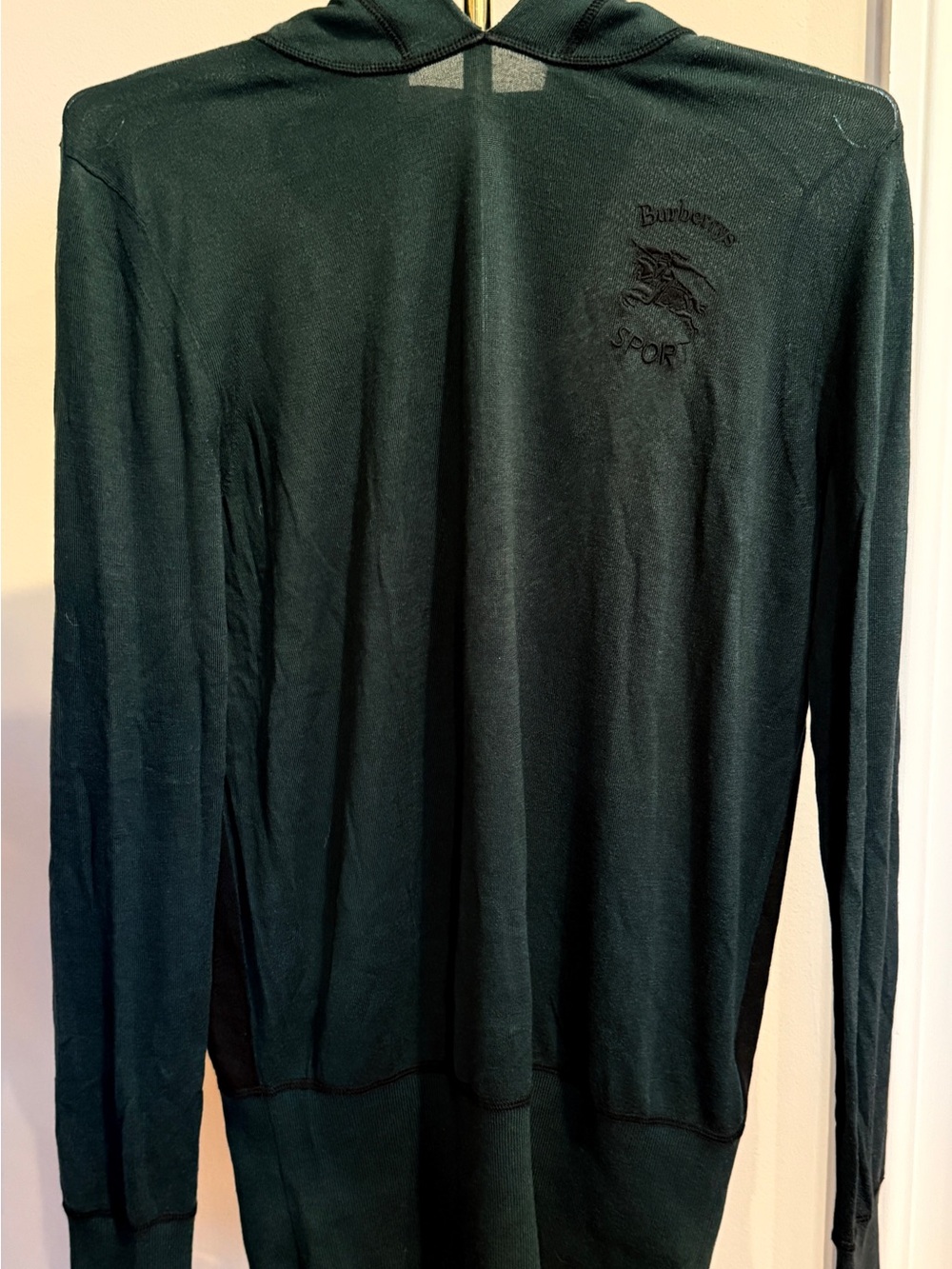 Burberry Women’s Sports Dark Green Hooded Long Sleeve Pullover